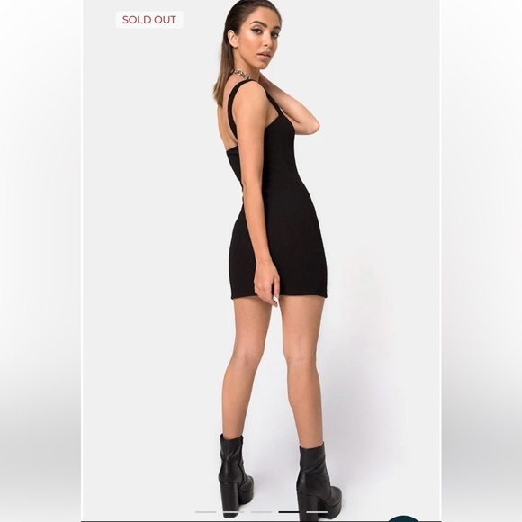 Motel Rocks Pendan Bodycon Dress In Rib Black Revolver size small - Picture 4 of 16